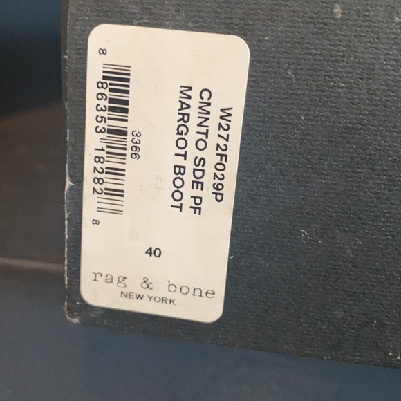 Rag and bone suede perforated ankle boot - Picture 3 of 5